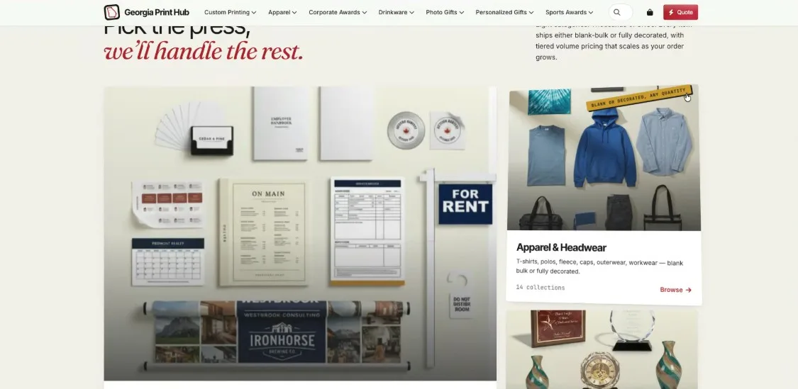 E-commerce — category display