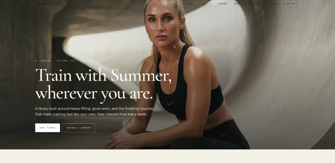 Fitness studio — hero alt