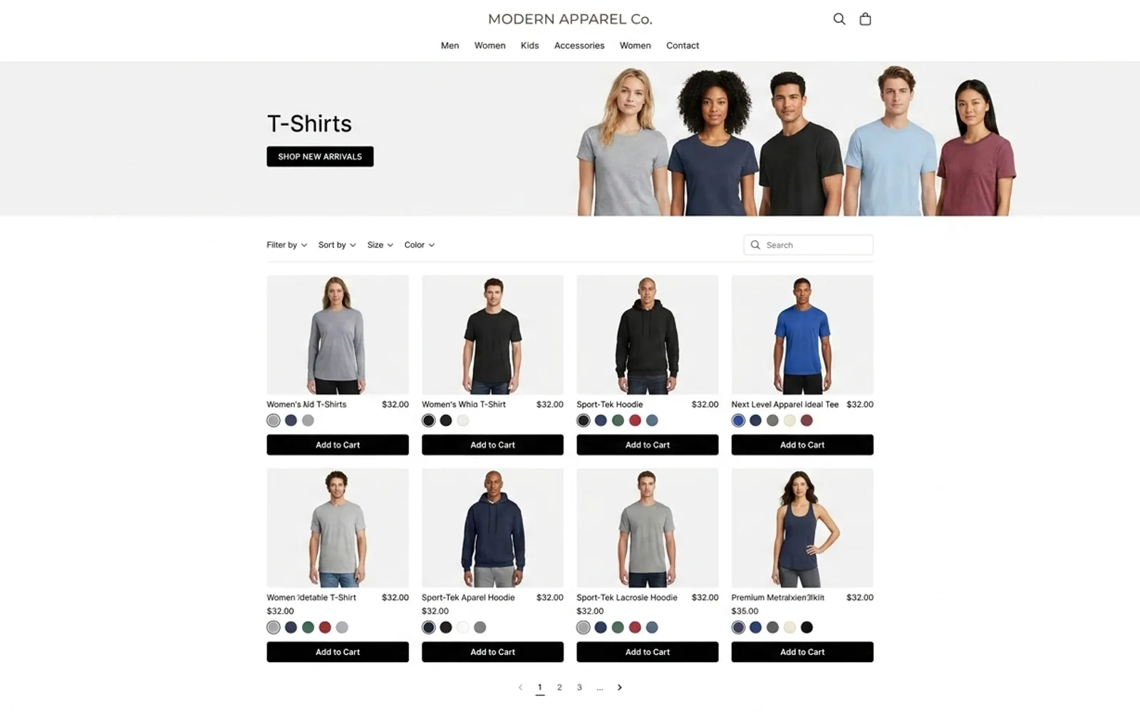 online store website example