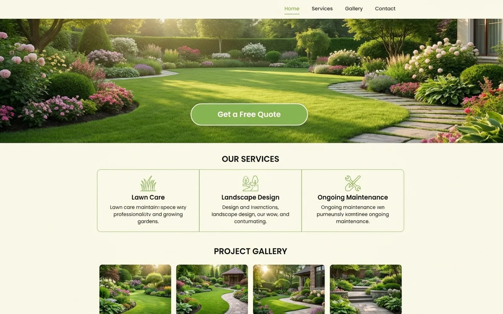 landscaping website example