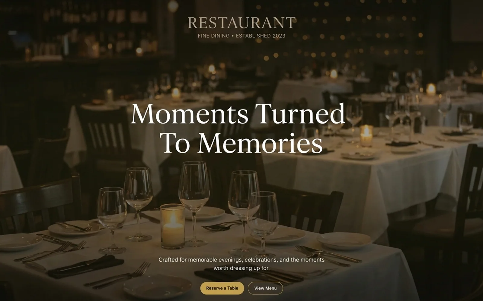 restaurant website example